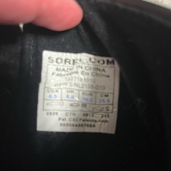 SOREL Black Leather Slimpack Slimboot Waterproof Pull On Boots - Picture 8 of 8